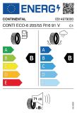 205/55R16 91V TL Continental EcoContact 6